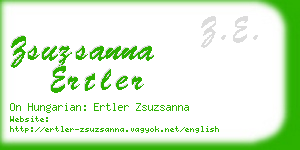 zsuzsanna ertler business card